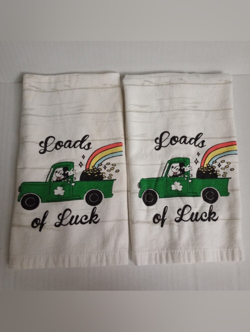 Best Brands Disney Mickey Mouse Loads Of Luck Dishtowels - Set Of 2